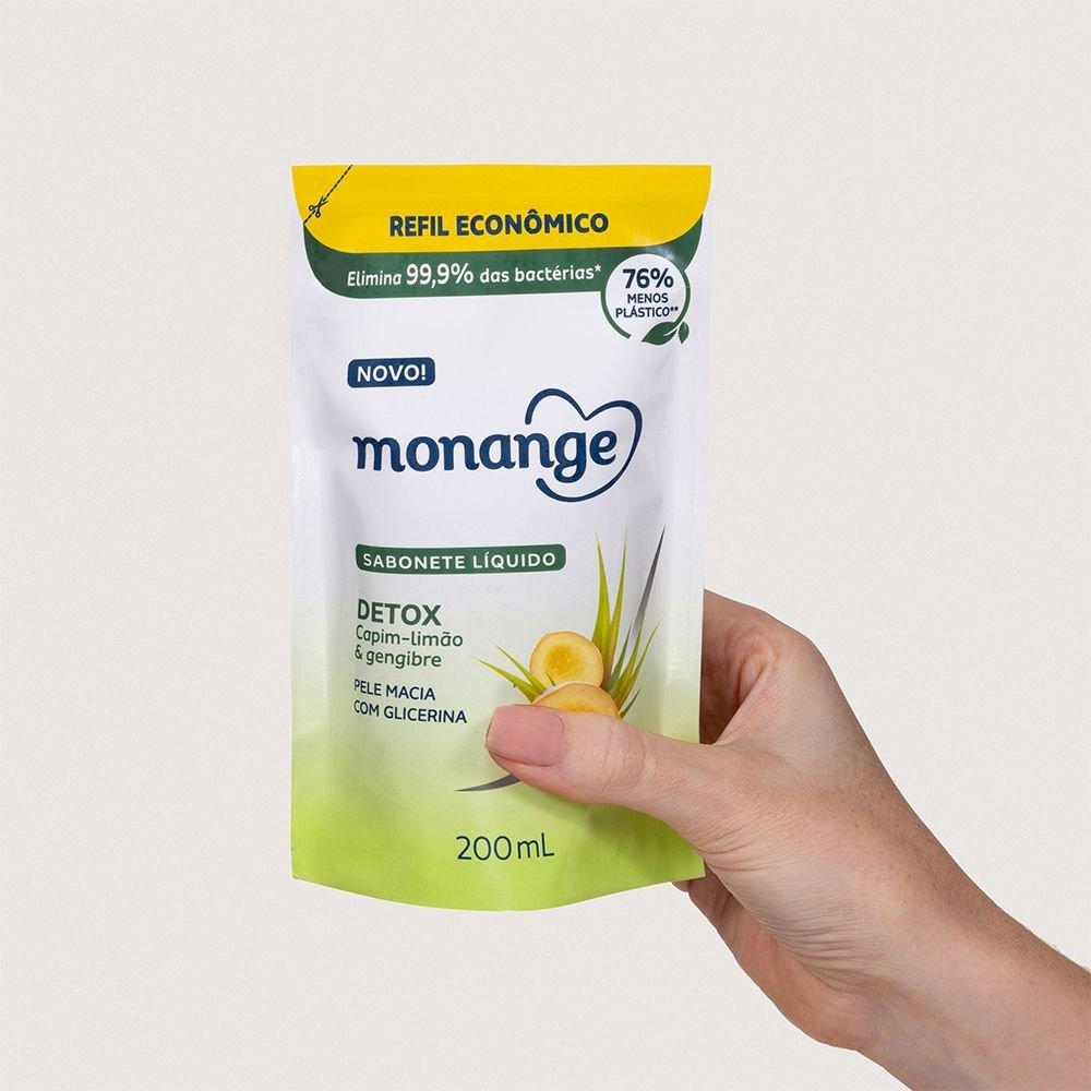 Sabonete Líquido Monange Detox Refil 200ml - 3