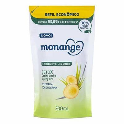 Sabonete Líquido Monange Detox Refil 200ml