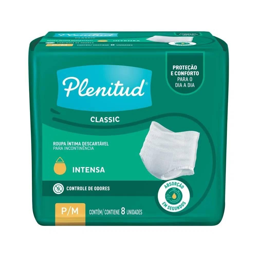 Roupa Íntima Plenitud Classic Para Incontinência P/m 8 Unidades - 1