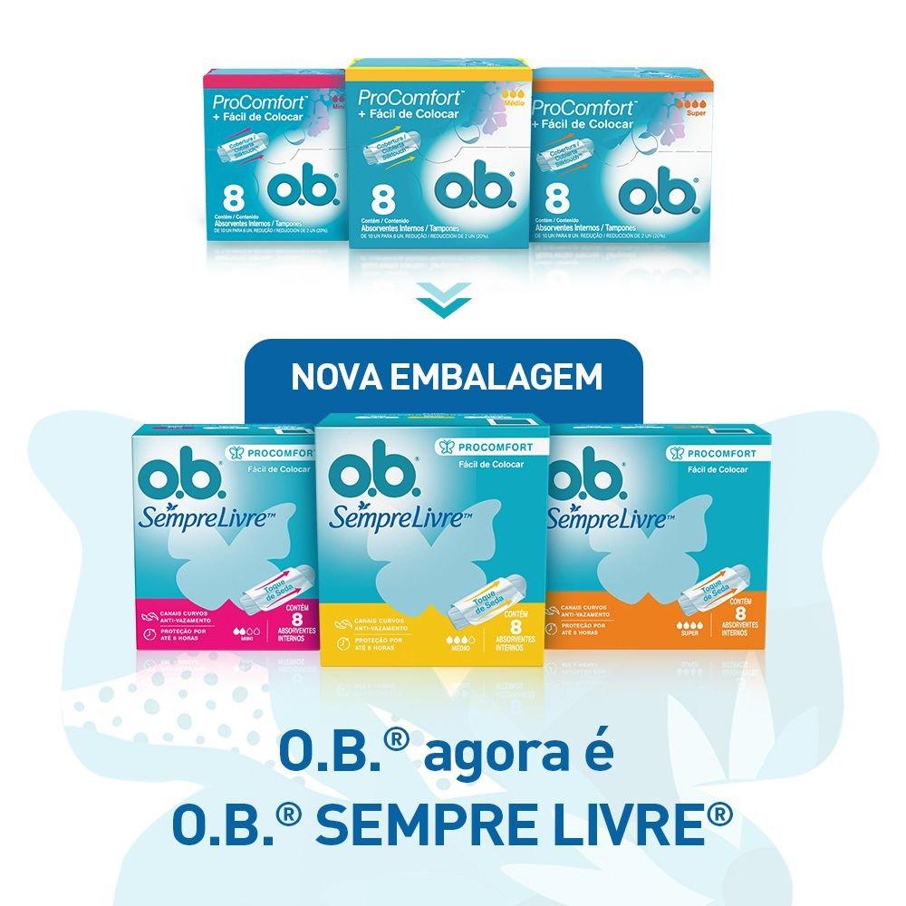 Absorvente Interno Ob Procomfort Médio Leve Mais Pague Menos 16 Unidades - 4