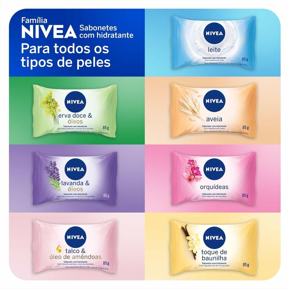 Sabonete Barra Nivea Hidratação Toque De Baunilha 85g - 4