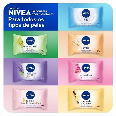 Sabonete Barra Nivea Hidratação Toque De Baunilha 85g
