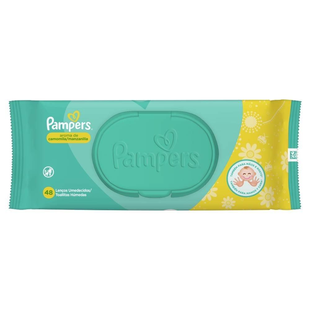 Lenços Umedecidos Pampers Aroma De Camomila Com 48 Unidades - 1