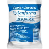 Pote Coletor Universal Para Exame Sanfarma 70ml Sem Caixa - 1