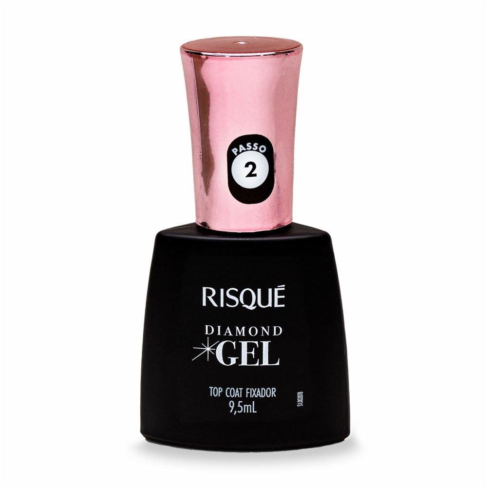 Top Coat Fixador De Esmalte Risqué Diamond Gel 9,5ml - 1