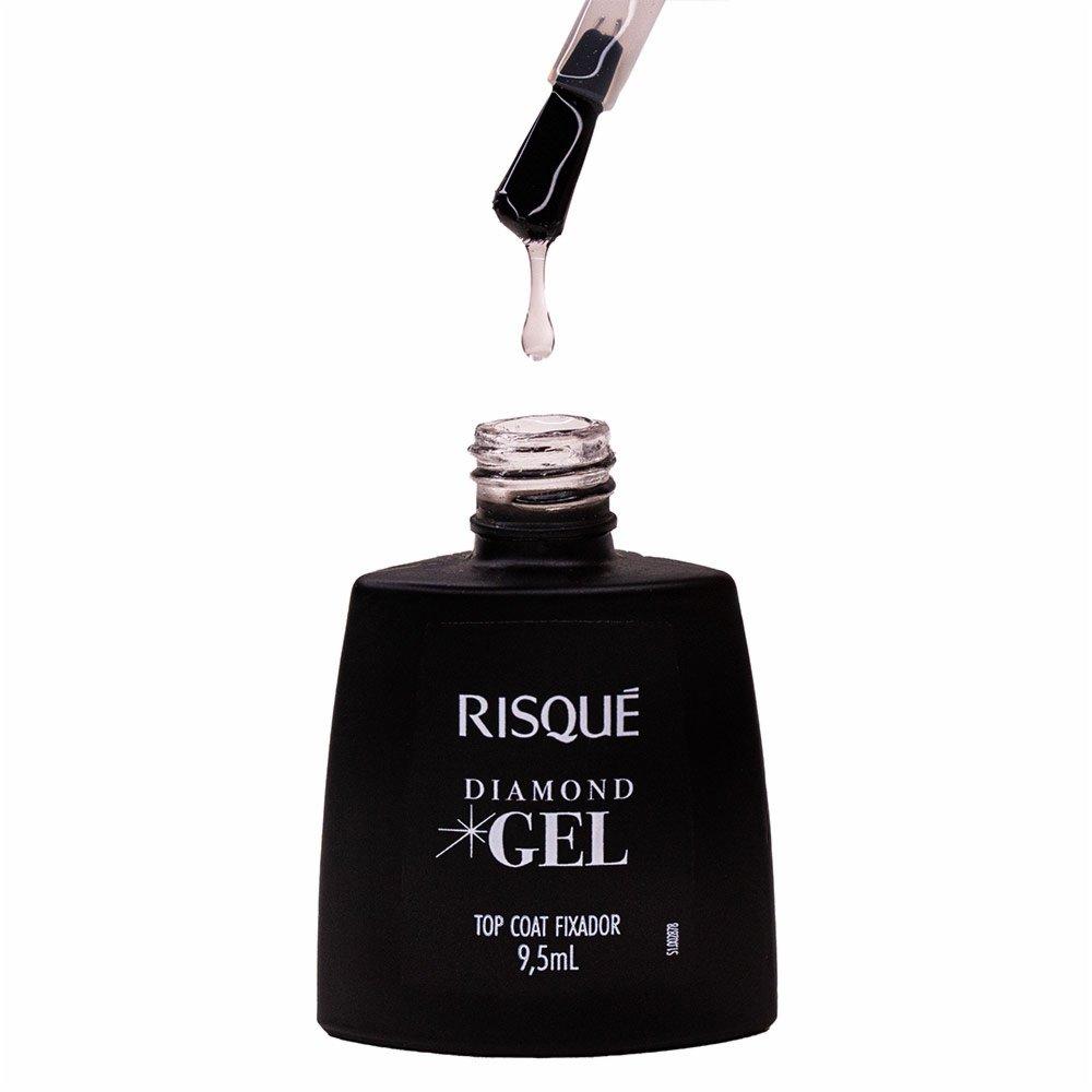 Top Coat Fixador De Esmalte Risqué Diamond Gel 9,5ml - 3