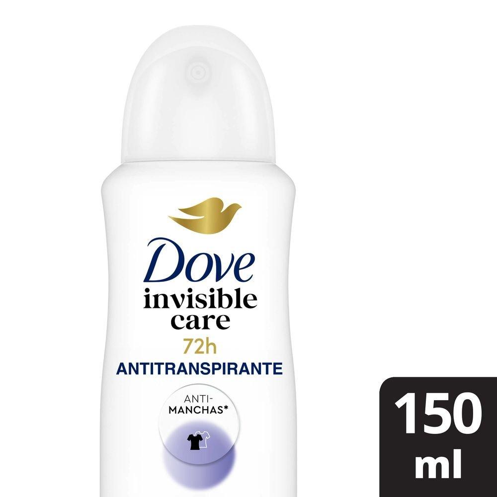 Desodorante Antitranspirante Aerosol Dove Invisible Care 150ml - 1