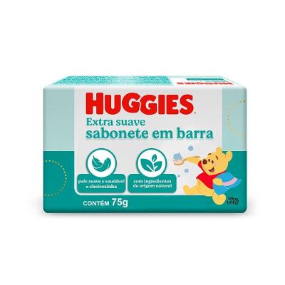 Sabonete Em Barra Infantil Huggies Extra Suave Para Bebê 75g