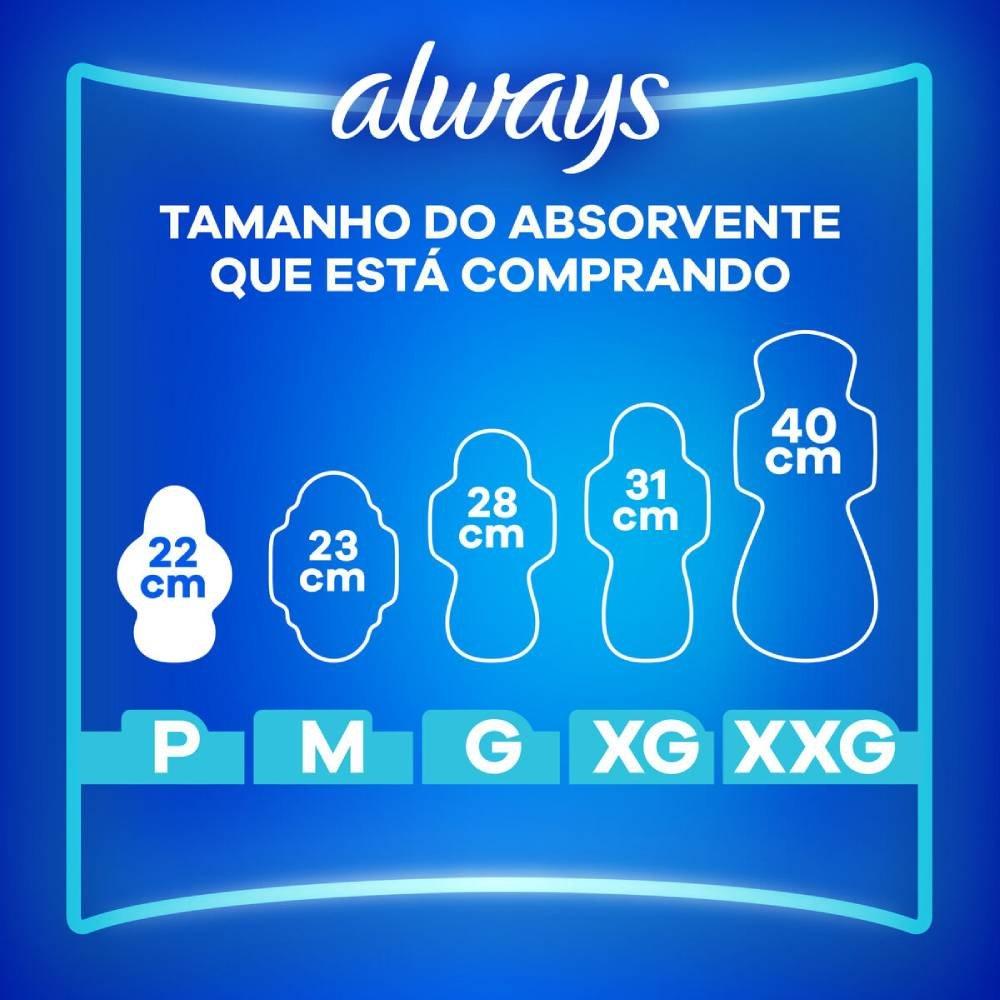 Absorvente Always Tamanho P Suave Com Abas Pacote 32 Unidades Grátis 4 Absorventes - 3