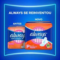 Absorvente Always Tamanho P Suave Com Abas Pacote 32 Unidades Grátis 4 Absorventes - 2