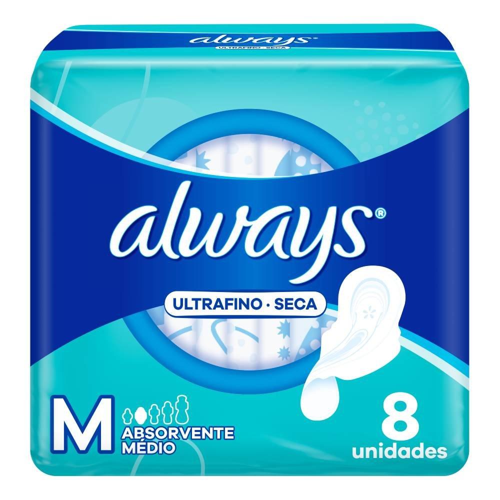 Absorvente Always Ultrafino Tam M Com Abas 8 Unidades - 1