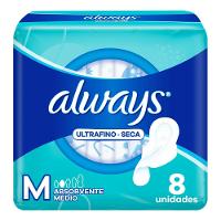 Absorvente Always Ultrafino Tam M Com Abas 8 Unidades - 1