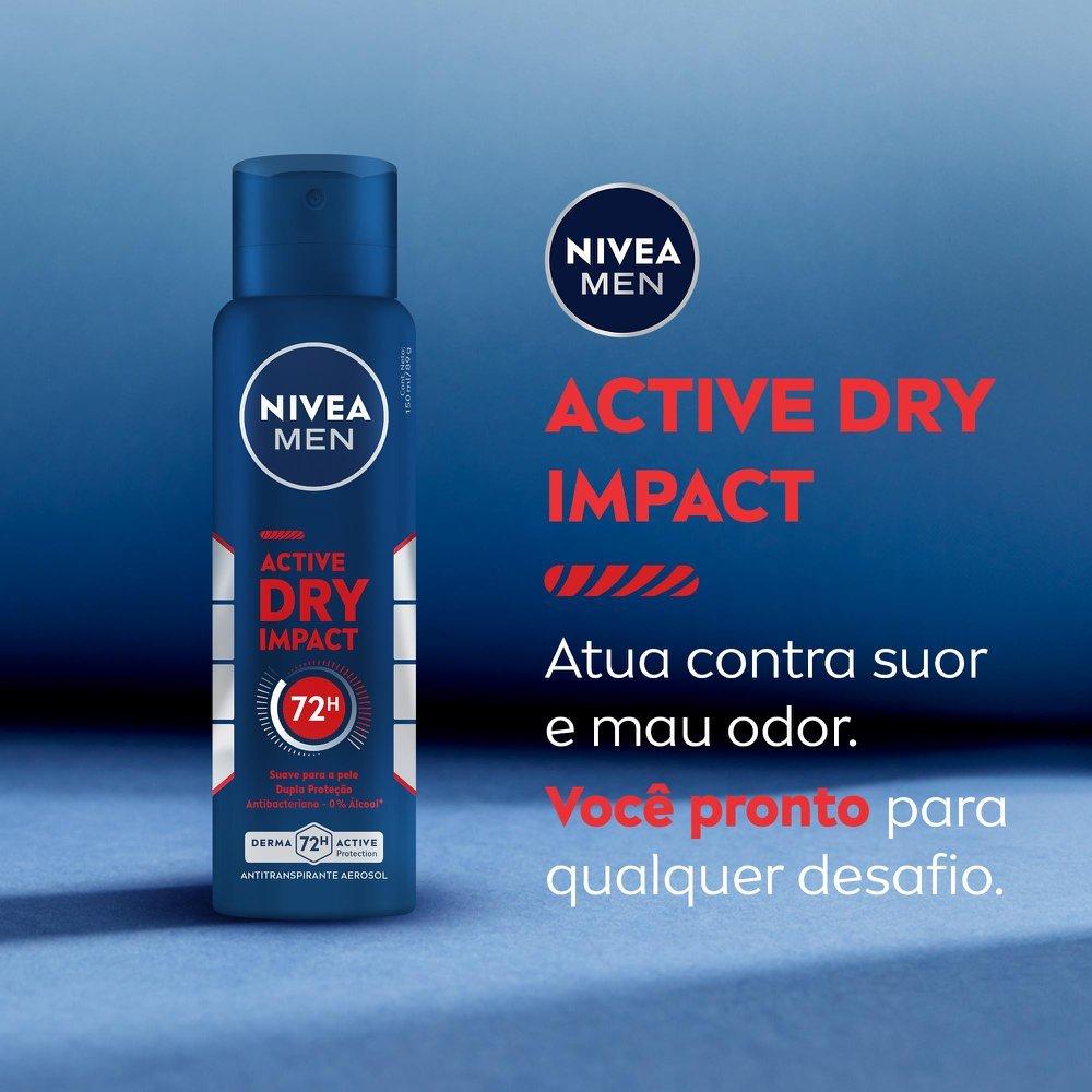 Desodorante Antitranspirante Aerossol Nivea Men Dry Impact 150ml - 2