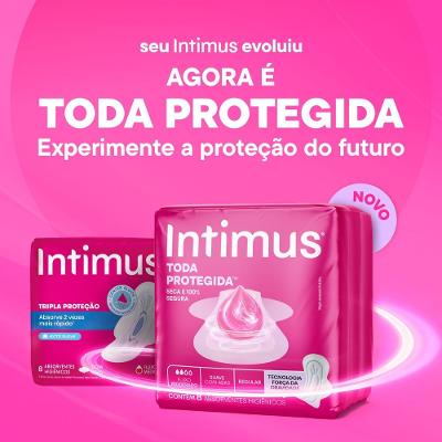 Absorvente Intimus Toda Protegida Dia Cobertura Suave Sem Abas 8 Unidades