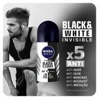 Desodorante Antitranspirante Nivea Men Roll On Invisible Black & White 50ml - 8