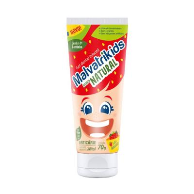 Gel Dental Infantil Malvatrikids Natural Morango 70g
