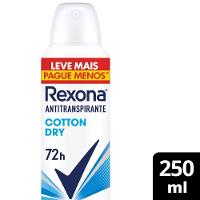 Desodorante Aerosol Rexona Cotton Dry 72h 250ml Leve Mais Pague Menos - 1