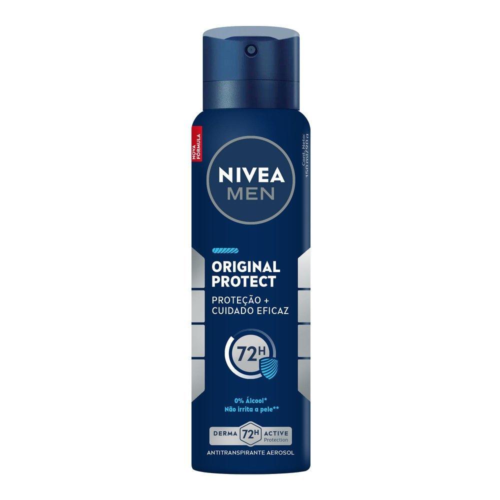 Desodorante Antitranspirante Aerossol Nivea Men Original Protect 150ml - 1