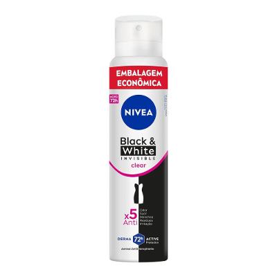 Desodorante Aerosol Nivea Invisible Blackwhite Clear Feminino Promocional 200ml
