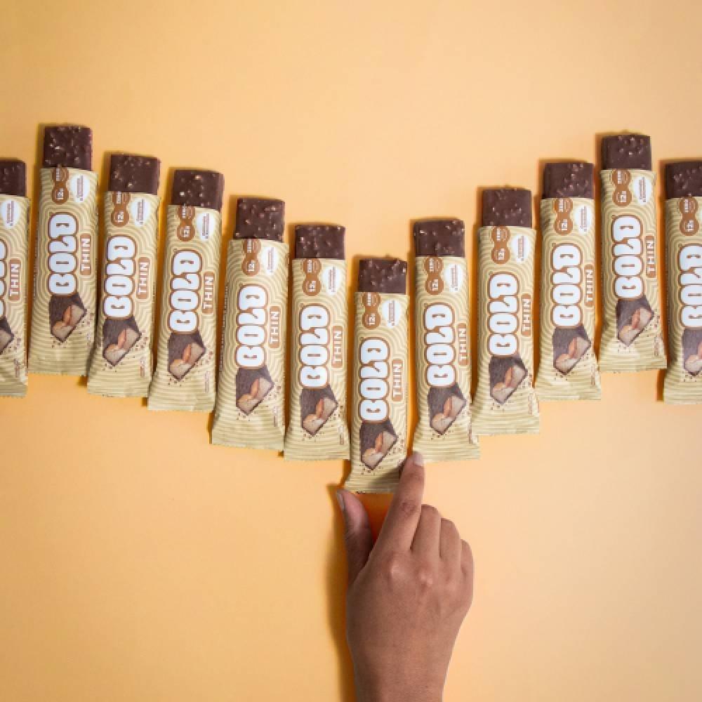 Barra De Proteína Bold Thin Caramelo & Amendoim 40g - 2