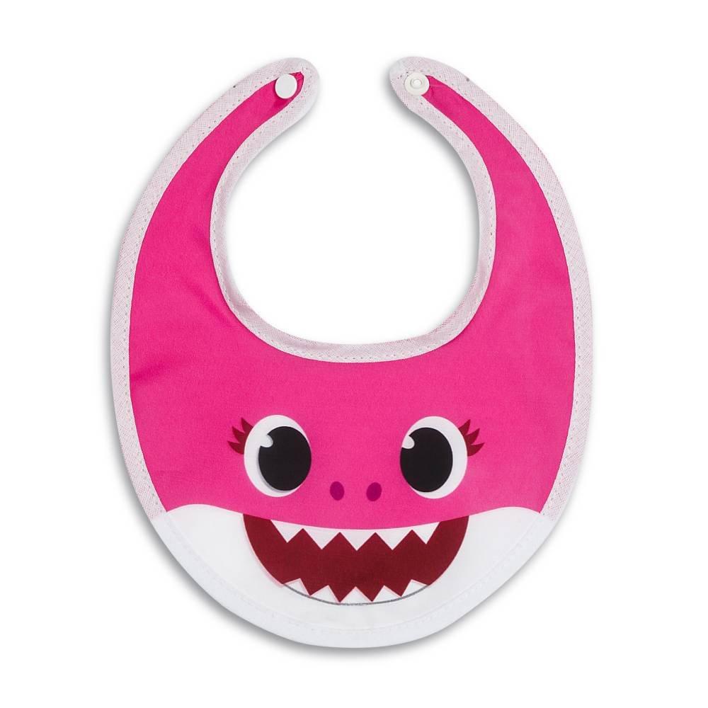 Babador Baby Go Baby Shark Rosa E Amarelo Com 2 Unidades - 3