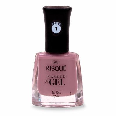 Esmalte Risqué Diamond Gel Sal Rosa Cremoso 9,5ml