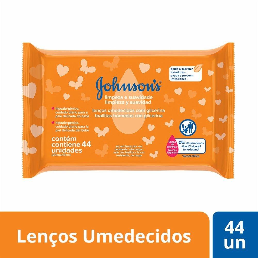 Lenços Umedecidos Johnson’s Baby Limpeza E Suavidade Com 44 Unidades - 1