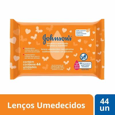 Lenços Umedecidos Johnson’s Baby Limpeza E Suavidade Com 44 Unidades