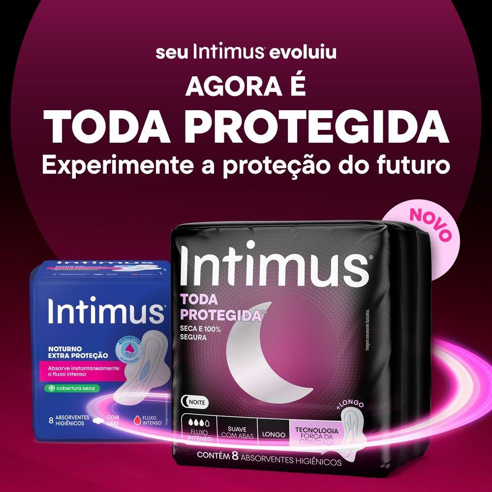 Absorvente Intimus Toda Protegida Noturno Cobertura Suave Com Abas 30 Unidades - 10