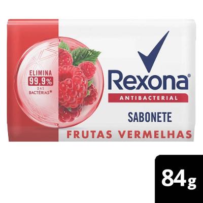 Sabonete Barra Rexona Antibacterial Frutas Vermelhas 84g