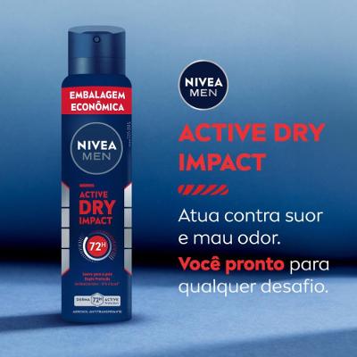 Desodorante Aerosol Nivea Dry Impact Masculino Promocional 200ml
