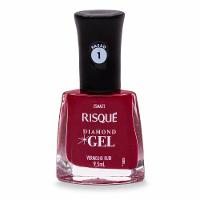Esmalte Risqué Diamond Gel Vermelho Rubi Cremoso 9,5ml - 5