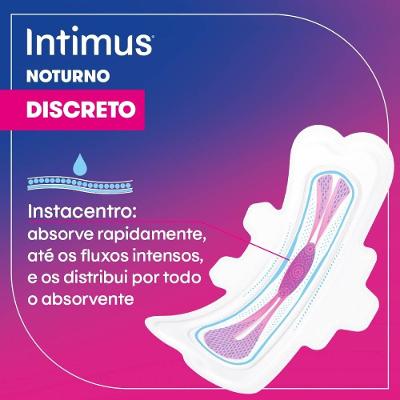 Absorvente Intimus Noturno Discreto Com Abas Com 14 Unidades