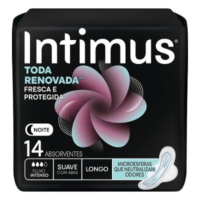 Absorvente Intimus Toda Renovada Noite Cobertura Suave 14 Unidades