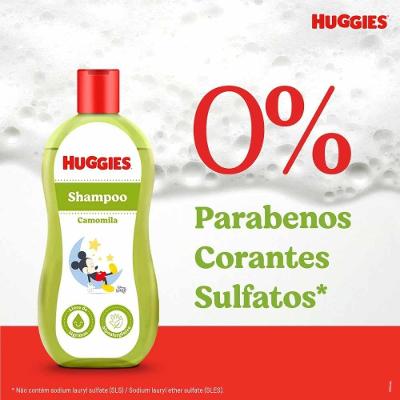 Shampoo Infantil Huggies Camomila Seguro Para Recém-nascidos 400ml