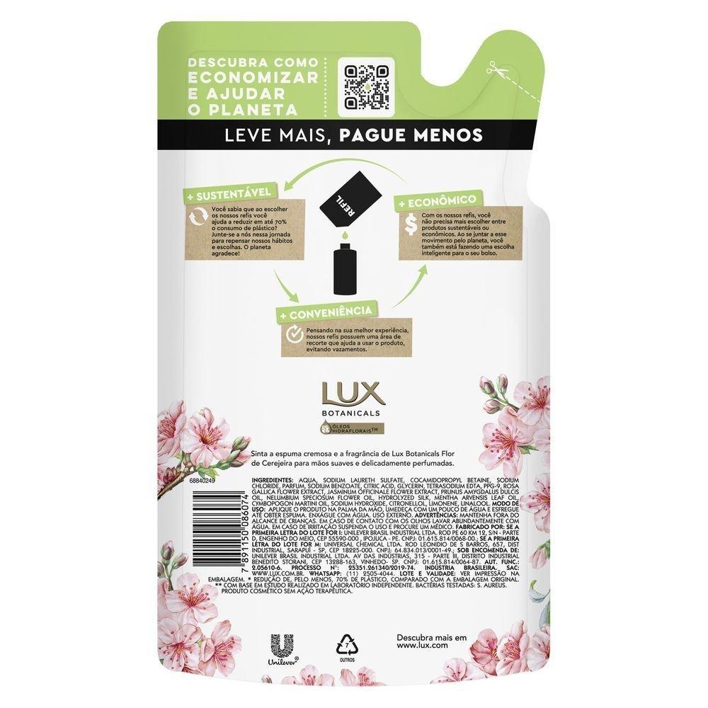 Sabonete Líquido Lux Botanicals Flor De Cerejeira 500ml - Refil - 3