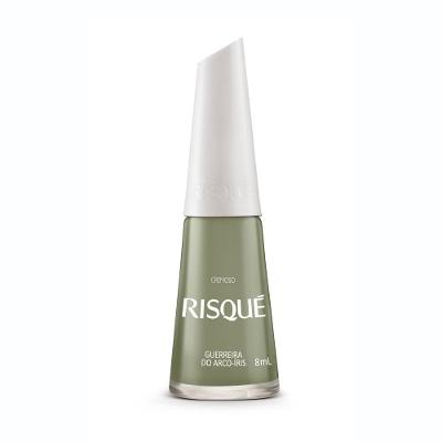 Esmalte Verde Militar Cremoso Risqué Guerreira Do Arco-íris 8ml
