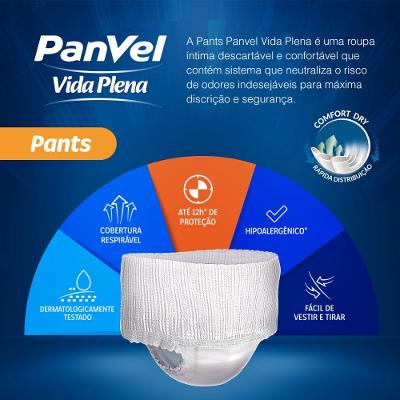 Roupa Íntima Unissex Panvel Vida Plena Pants G/eg 16 Unidades