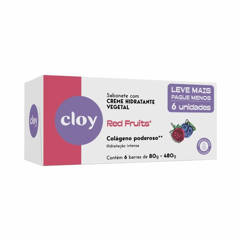 Kit Sabonete Em Barra Cloy Beauty Bar Red Fruits 6 Unidades 80g Cada - 2