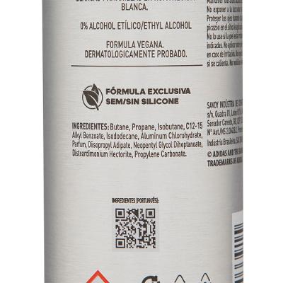 Desodorante Aerossol Antitranspirante Adidas Masculino Pro Invisible 150ml