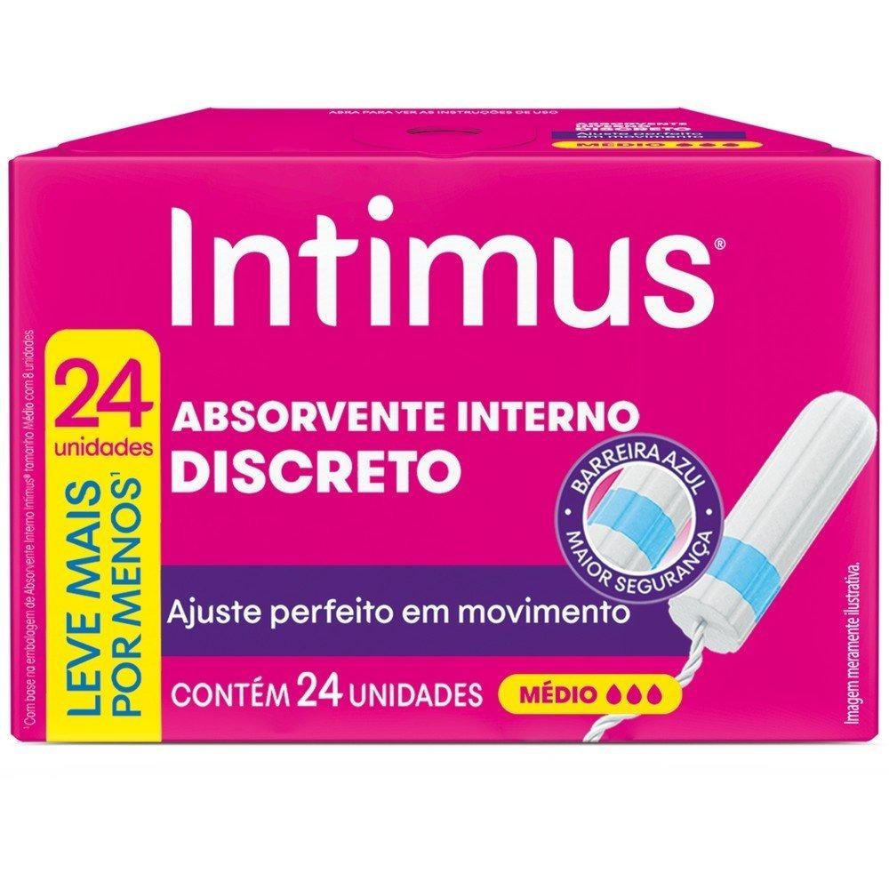 Absorvente Interno Intimus Discreto Médio - 24 Unidades - 5
