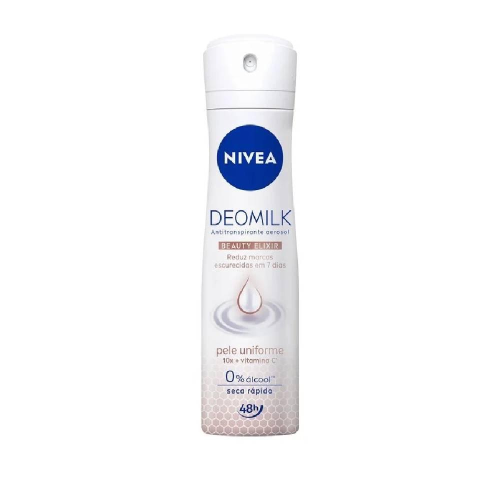 Desodorante Aerossol Nivea Deomilk Beauty Elixir Pele Uniforme 150ml - 1