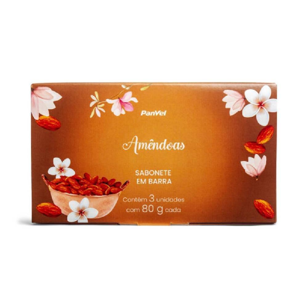 Kit Sabonetes Em Barra Panvel Amêndoas 3 Unidades - 80g Cada - 1