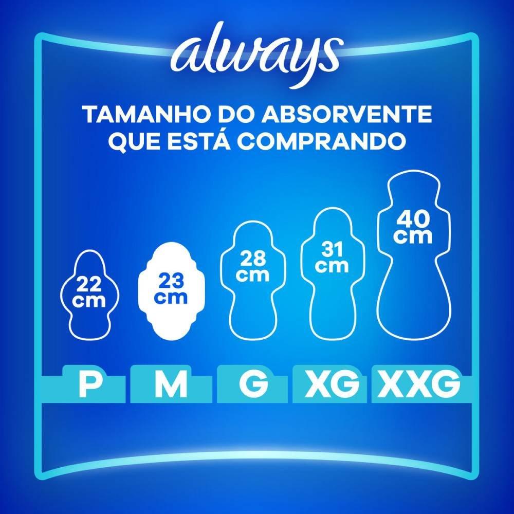 Absorvente Always Tamanho M Suave Com Abas 8 Unidades - 4