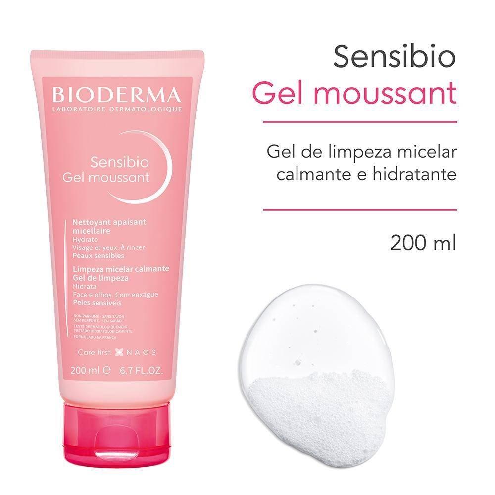 Gel De Limpeza Micelar Calmante E Hidratante Bioderma Sensibio Gel Moussant 200ml - 2