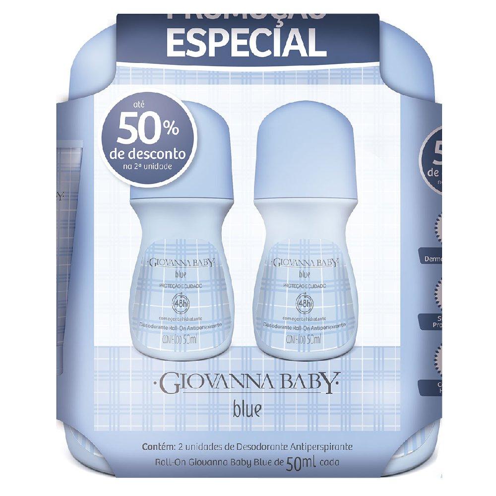 Kit Desodorante Giovanna Baby Blue Roll-on 2 Unidades Com 50% De Desconto - 3