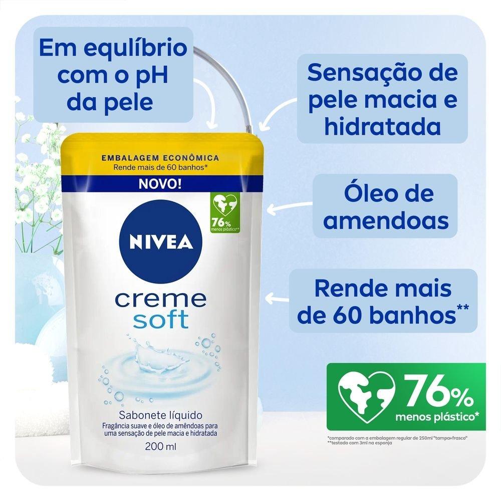 Sabonete Liquido Nivea Creme Soft Refil 200 Ml - 4