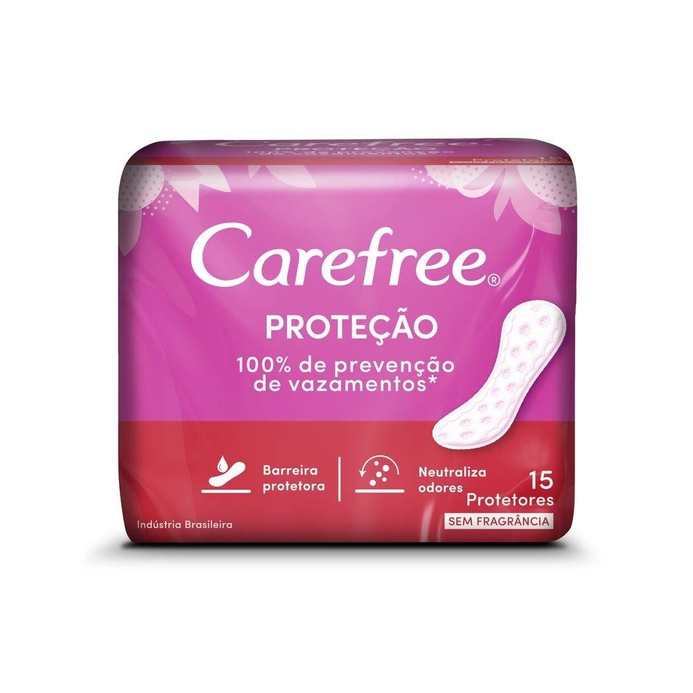 Protetor Diário Carefree Proteção Sem Fragrância 15 Unidades - 1