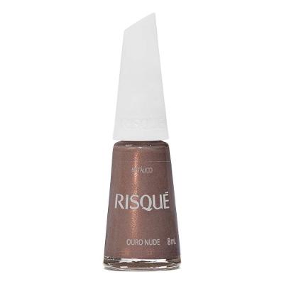 Esmalte Risqué Metálico Ouro Nude 8ml