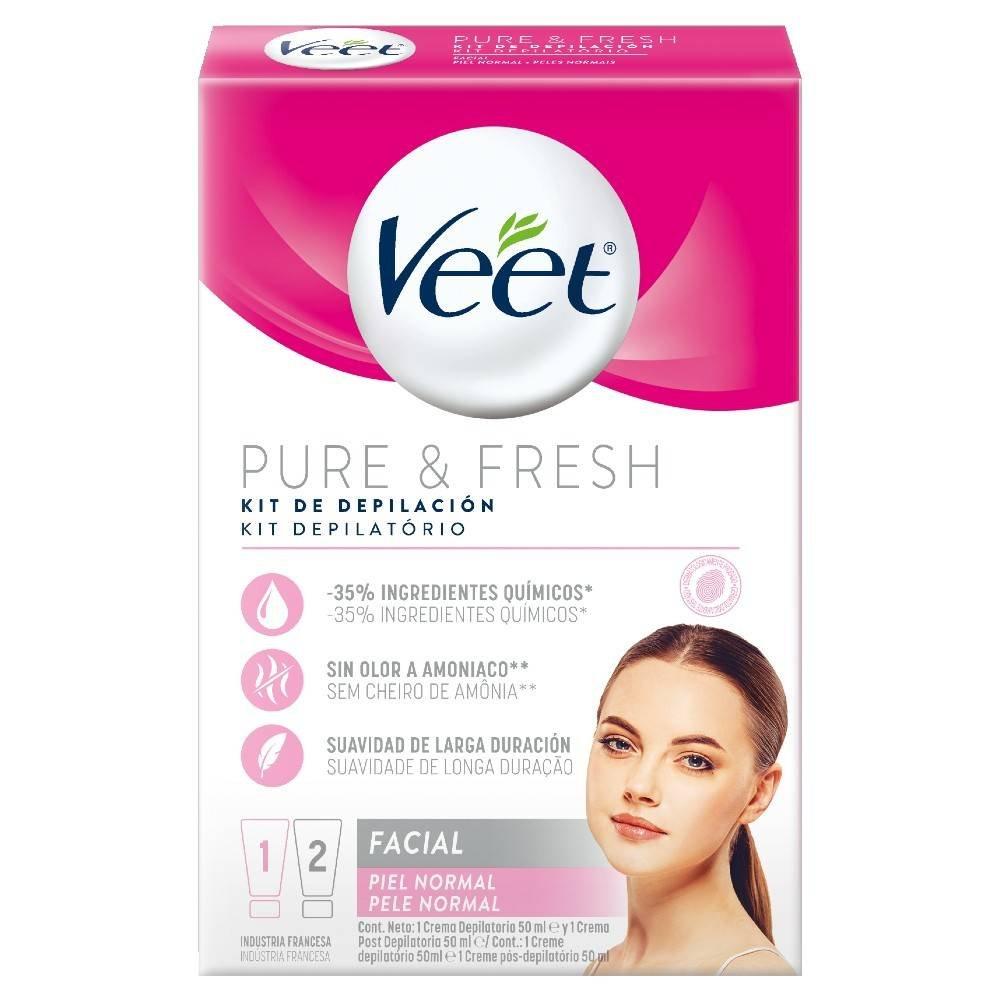 Kit Creme Depilatório Facial Veet Peles Normais 2 Unidades Com 50ml Cada - 1